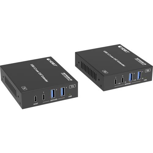 SpeaKa Professional SP-USBE-820 7+1 Port KVM-Extender über PC steuerbar Schwarz