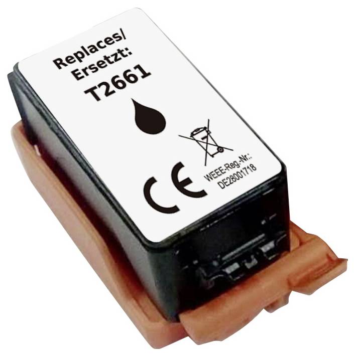 Renkforce Druckerpatrone ersetzt Epson T2661, 266, C13T26614010 Kompatibel Schwarz RF-ET266BK RF-6736454