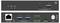 'Vorder- und Rückansicht eines elektronischen Geräts mit USB-Anschlüssen, LED-Anzeigen und Ethernet-Anschluss. Stromversorgung: DC 24V.'