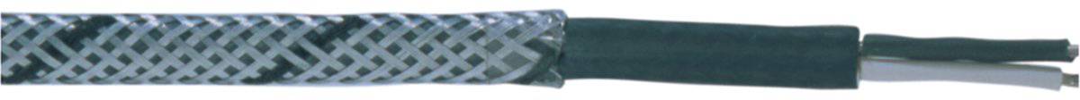 Ein schwarzes Kabel mit geflochtener Ummantelung, das in mehrere Adern aufgeteilt ist.