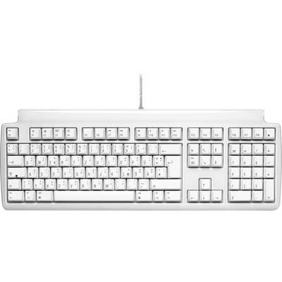 Matias FK302-DE Tactile Pro USB Tastatur Deutsch, QWERTZ, Mac Weiß USB-Hub, Abnehmbares Kabel-0