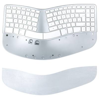 Matias FK413D-DE Sculpted Ergonomic Rechargeable Keyboard for Mac Kabellos Tastatur Deutsch, QWERTZ, Mac Silber Ergonomi-5