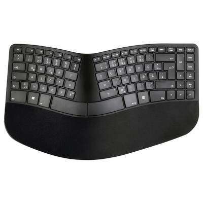 Matias FK413PCD-DE Sculpted Ergonomic Rechargeable Keyboard Kabellos Tastatur Deutsch, QWERTZ Schwarz Ergonomisch-2