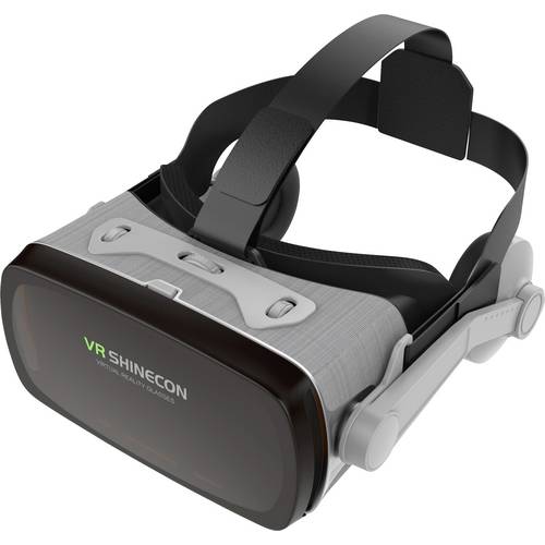 VR SHINECON G07E_01 Virtual Reality Brille Schwarz/Grau Geeignet für (VR-/AR-Brillen): Smartphone