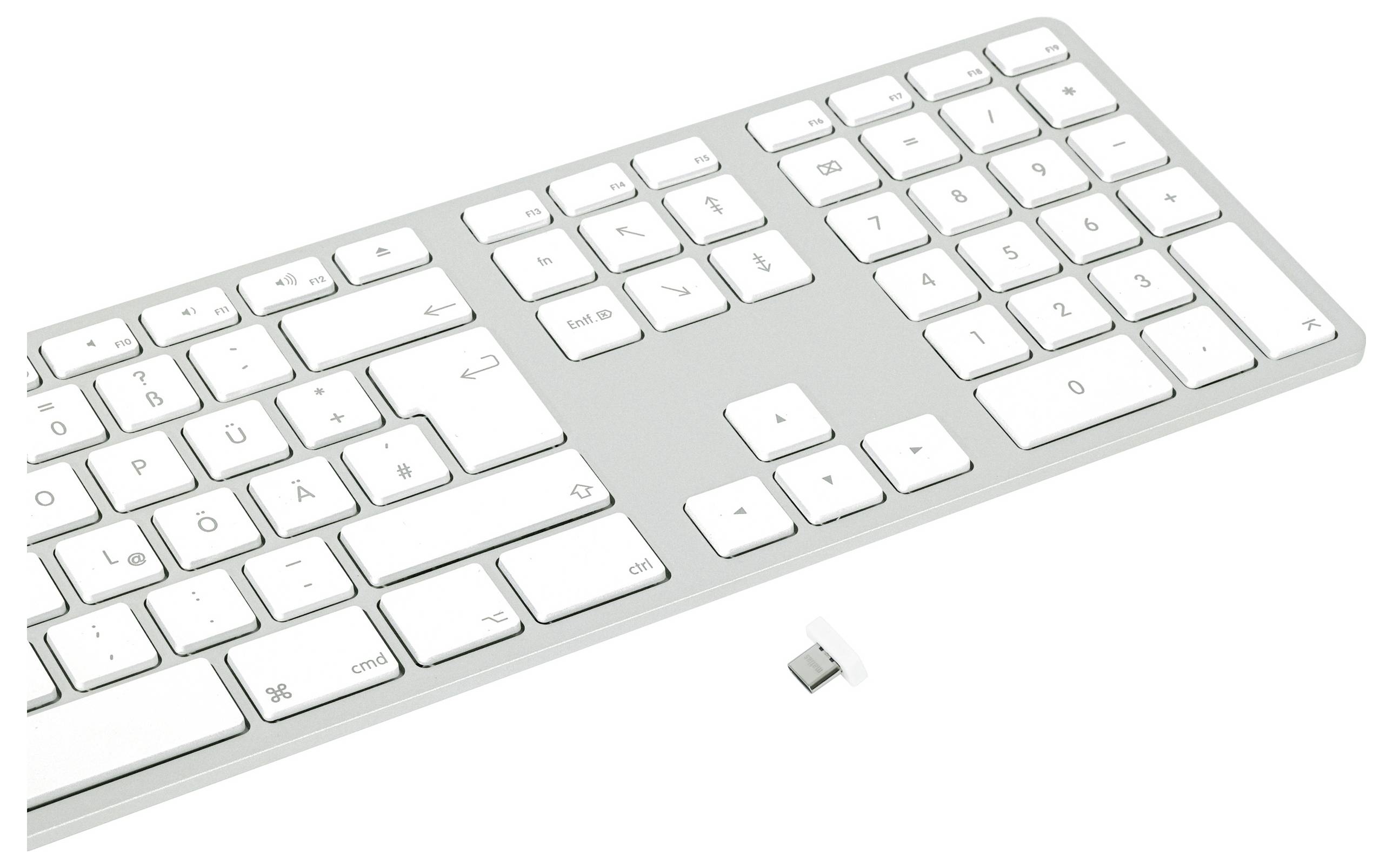 Matias FK418DCS-DE Wireless USB-C® Aluminum Keyboard for Mac Kabellos Tastatur Deutsch, QWERTZ, Mac Silber-1