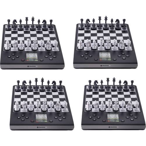 Millennium 4er Set Chess Genius Pro M815 Schachcomputer KI-Funktionen, Magnetische Schachfiguren, Drucksensorbrett, Farb...
