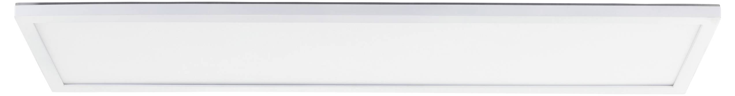 Weiße rechteckige LED-Deckenleuchte mit schmalem Rahmen, geeignet für moderne Innenräume, bietet gleichmäßiges und energiesparendes Licht.