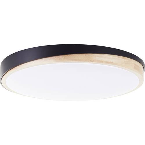 Thumbnail - Brilliant G80846/76 Baarlo LED-Deckenleuchte LED LED fest eingebaut 36 W Schwarz (matt), Holz