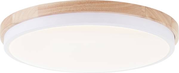 Brilliant G80845/75 Baarlo LED-Deckenleuchte LED LED fest eingebaut  24 W Weiß (matt), Holz