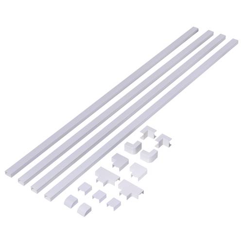 Sygonix SY-6737520 Kabelkanal Verbindungsstück (L x B x H) 1000 x 24 x 15 mm 1 Set Weiß