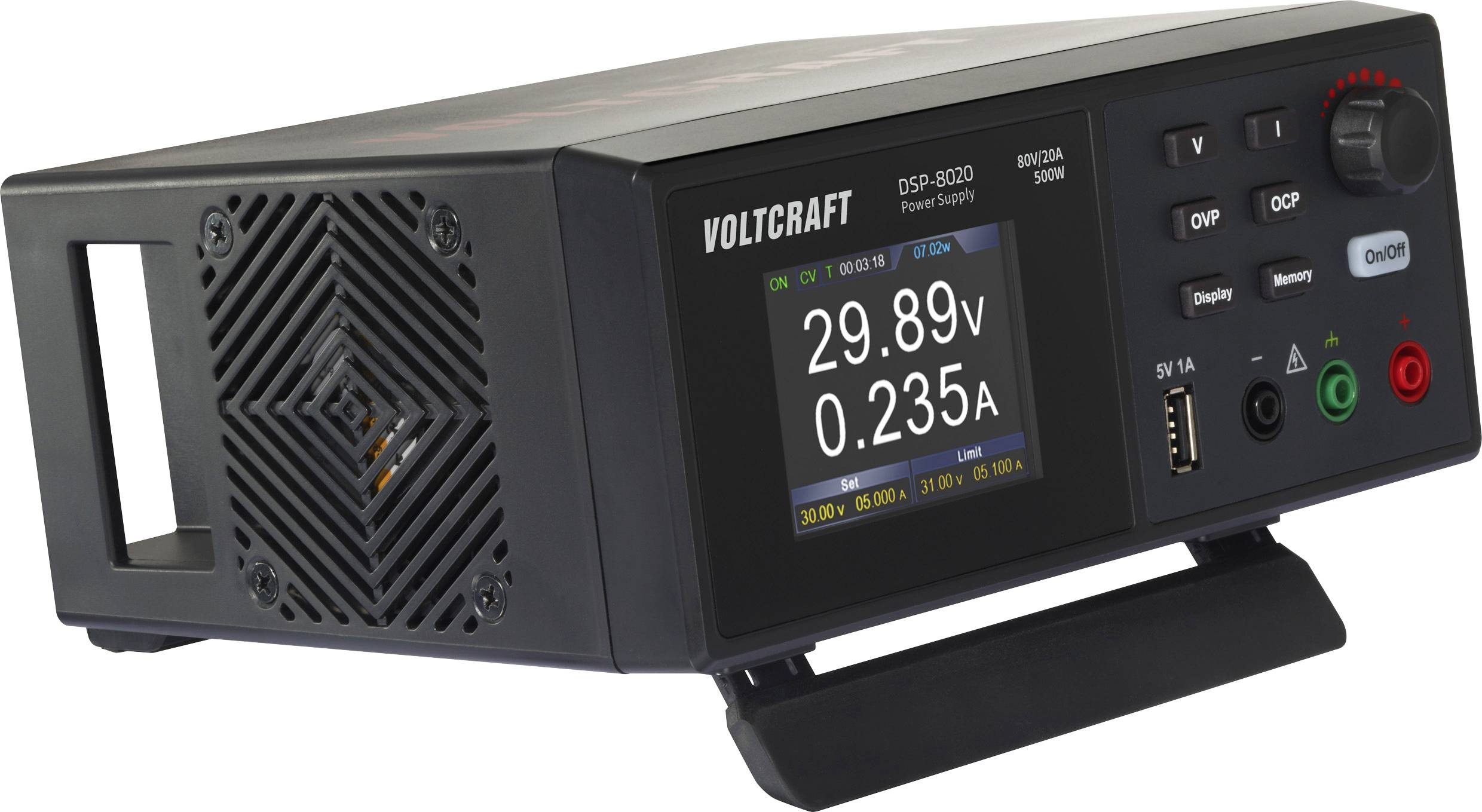 VOLTCRAFT DSP-8020 Alimentatore da laboratorio a tensione fissa 0 - 80 V 0 - 20 A 500 W USB Num. uscite 1 x