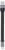 Ein USB-Kabel mit einem USB-A-Stecker am oberen Ende und einem USB-C-Stecker am unteren Ende, verbunden durch ein kurzes, schwarzes Kabelstück.