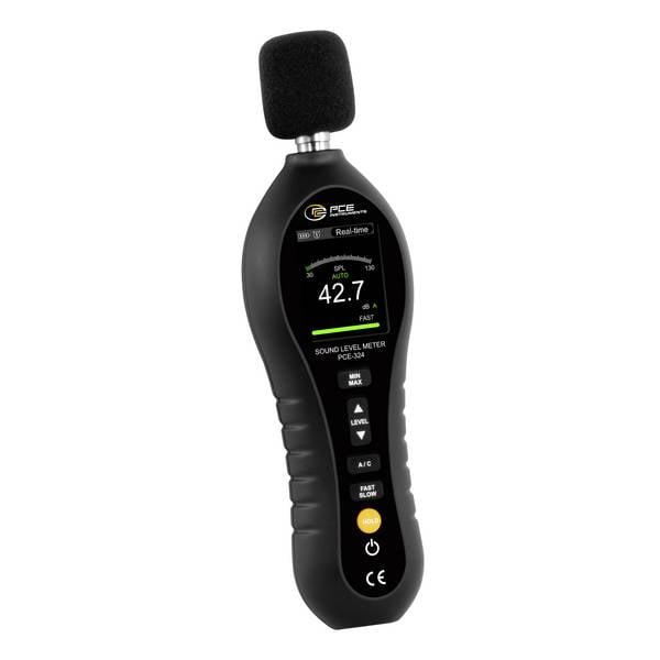PCE Instruments Schallpegelmessgerät PCE-324 |30..130 dB |LCD Beleuchtung |numerische Werte & Ampelanzeige |MIN MAX HOLD