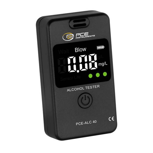 PCE Instruments Alkoholtester PCE-ALC 40 Messbereich 0..1 g/l |interner Speicher |Ampelanzeige |Lebensdauer |mg/l, g/l