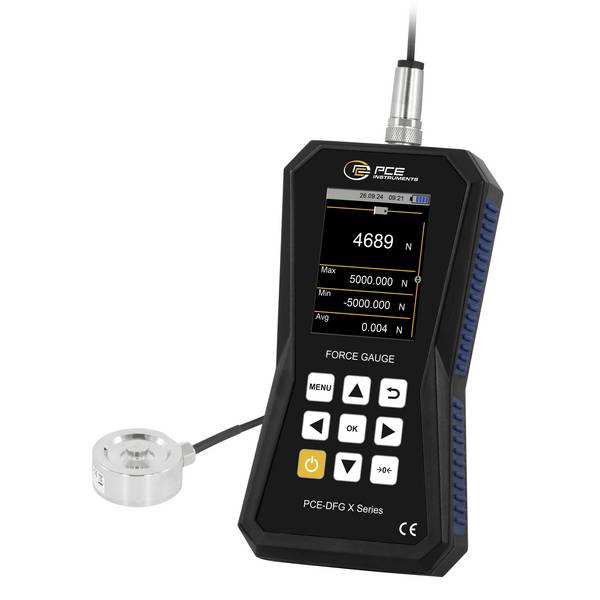 PCE Instruments Kraftmesser PCE-DFG 5K XF |5000N |Genauigkeit ±0,05 % FS |32 GB Speicher für 30 Mio. Messpunkte |USB-C