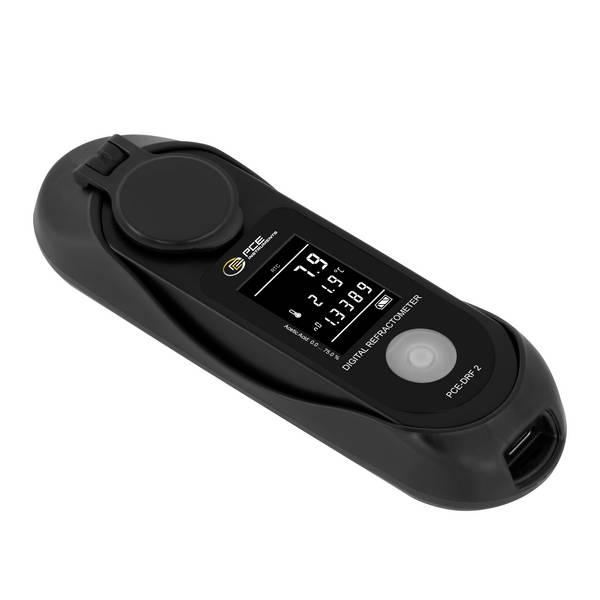 PCE Instruments Refraktometer PCE-DRF 2 Essigsäure 0...75% |1,32700 ... 1,37700 nD |Brix |Temperaturkompensation |IP65