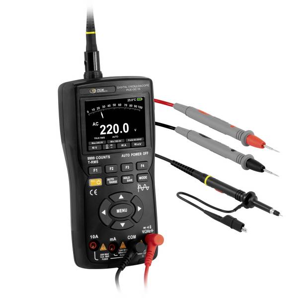 PCE Instruments Multimeter PCE-OC 15 |TRMS |Spannung |Strom |Frequenz|Widerstand|Temperatur|Kapazität |Diodentest |IP20