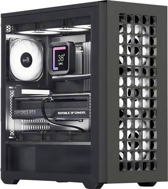 AeroCool D502A-G-BK-V1 Midi-Tower PC-Gehäuse  Schwarz