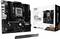 Mainboard ASRock B650M Pro-A WiFi vor seiner Verpackung, zeigt Steckplatz für Prozessor, Speicherslots und Antennen.