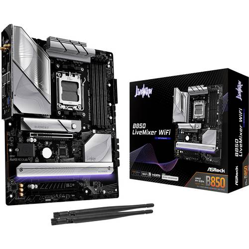 Thumbnail - ASRock B850 LiveMixer Mainboard Sockel (PC) AMD® AM5 Formfaktor (Details) ATX Mainboard-Chipsatz AMD® B850