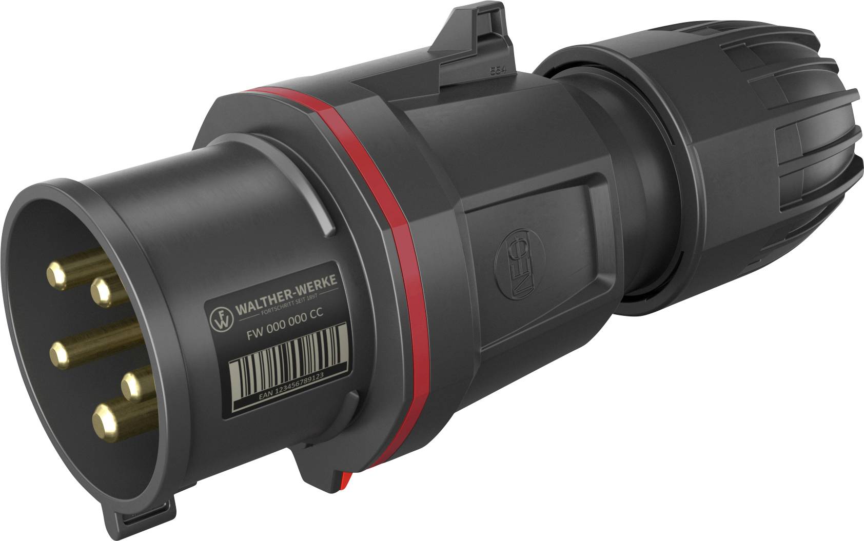 Walther Werke FW231506CC CEE Stecker 32 A 5polig 230 V, 400 V 1 St.
