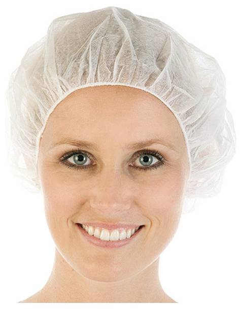 Franz Mensch FM1007 Wegwerpkap haarnet Betina wit, 100 stuks Maat: Unisize Wit afbeelding