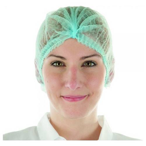 Franz Mensch FM1042 Einweg-Haube Haarnetz blau, 100er Blau