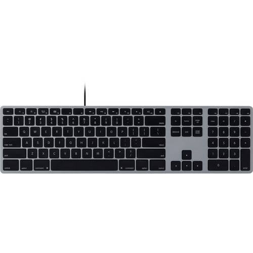 Matias FK318B Wired Aluminium Keyboard for Mac USB Tastatur US-Englisch, QWERTY, Mac Space Grau
