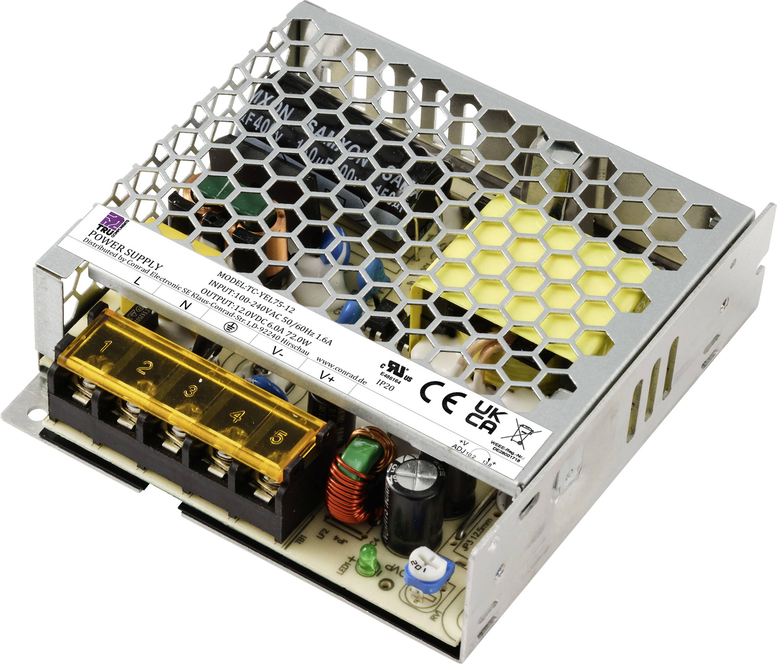 TRU COMPONENTS TC-13496728 Netzteil / Stromversorgung 12 V/DC 6 A 72 W