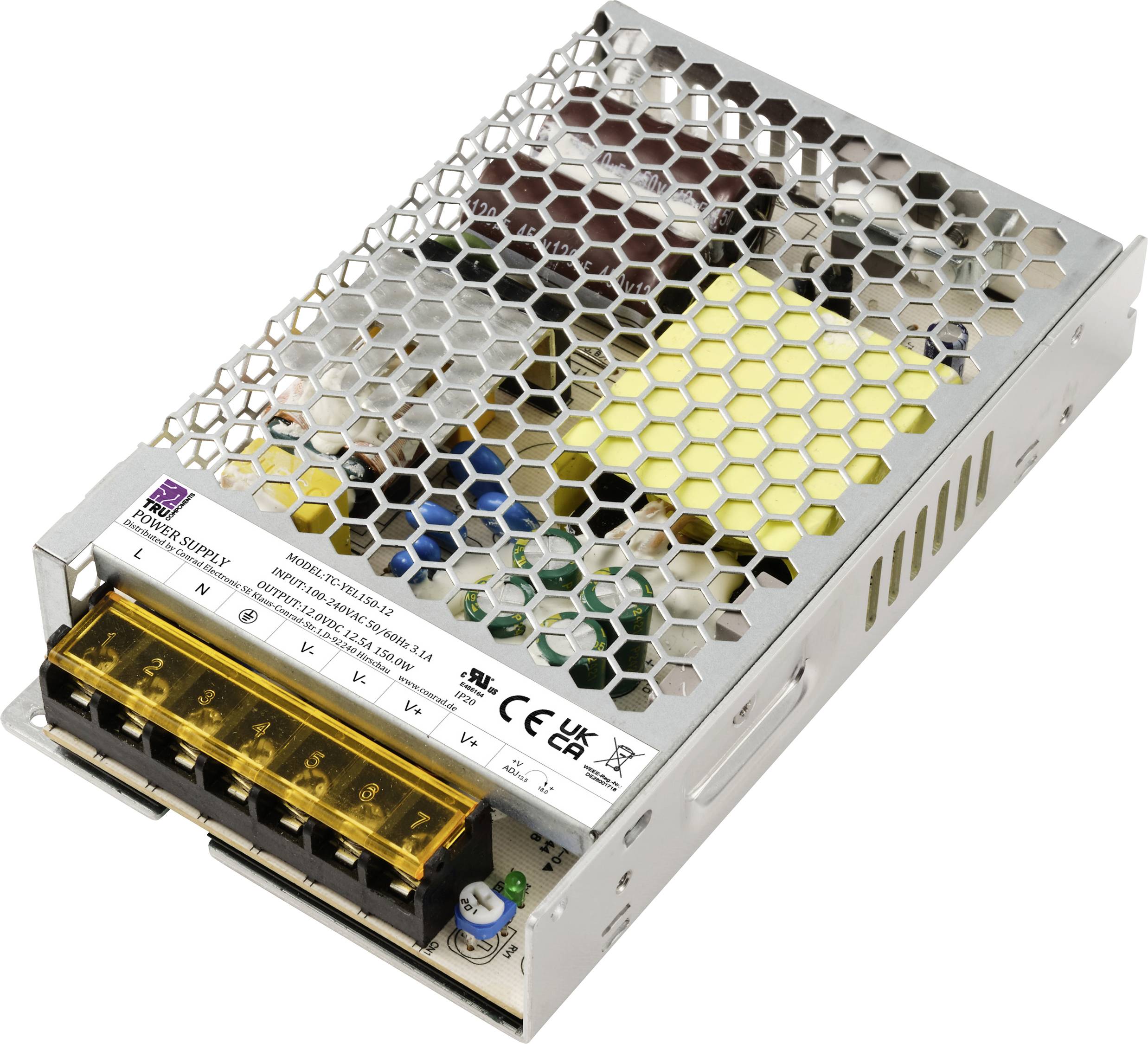 TRU COMPONENTS TC-13496752 Netzteil / Stromversorgung 12 V/DC 12.5 A 150 W