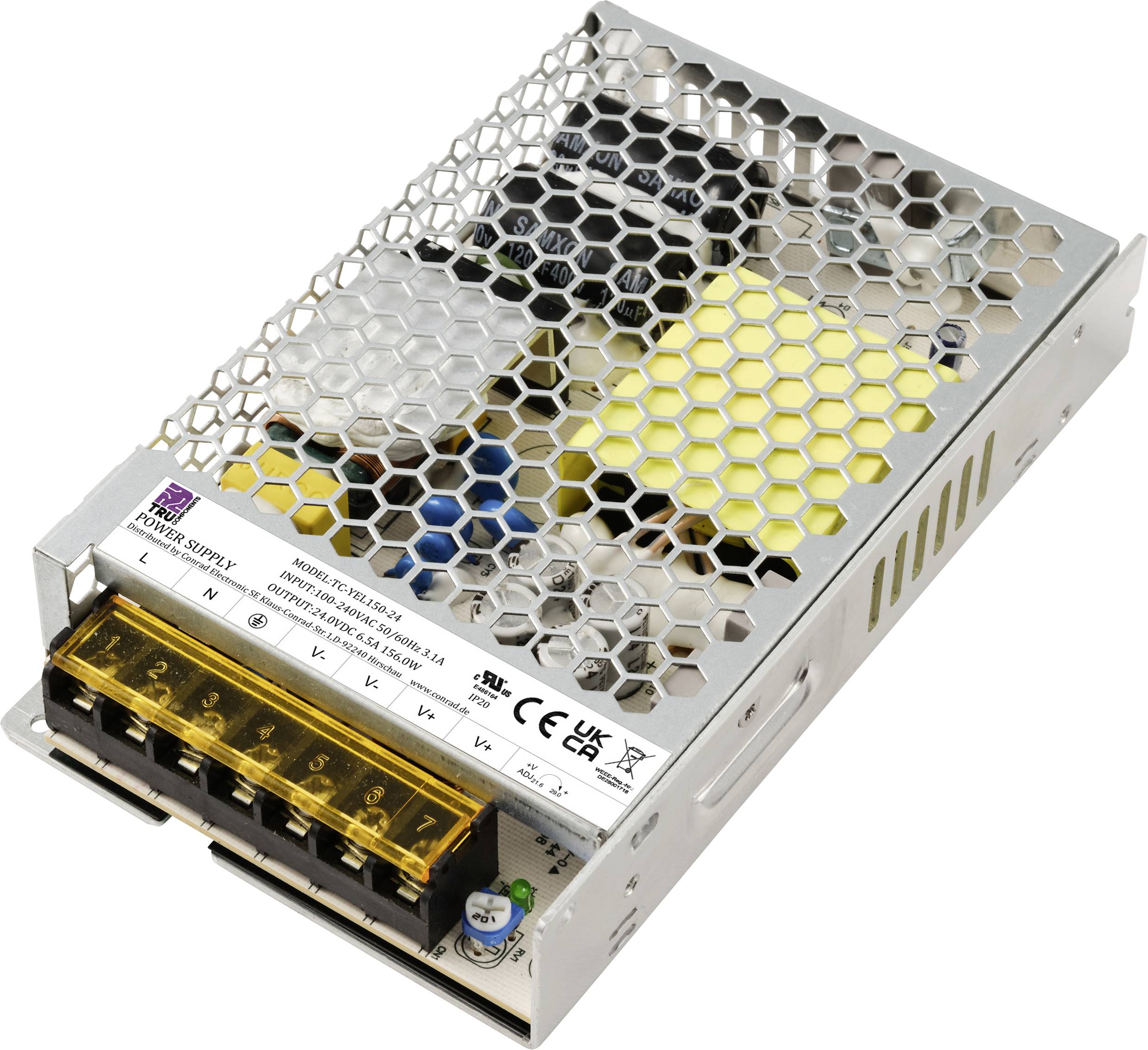 TRU COMPONENTS TC-13496756 Netzteil / Stromversorgung 24 V/DC 6.5 A 156 W