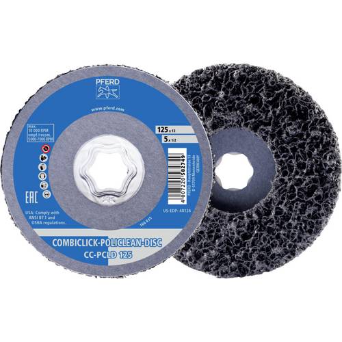 PFERD TOOLS 44692274 PFERD COMBICLICK POLICLEAN PCLD Reinigungsvlies Ø 125x13 mm für grobe Reinigungsarbeiten 125 mm 5 S...