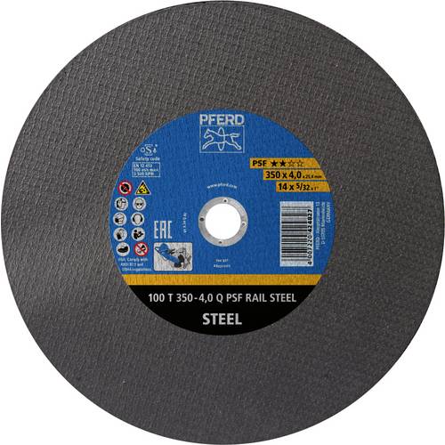 Thumbnail - PFERD TOOLS 100T 350-4,0 Q PSF RAIL STEEL/25,4 73001230 Trennscheibe 350 mm 10 St. Stahl