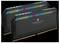 Zwei Corsair Dominator Platinum RGB RAM-Module mit farbenfroher LED-Beleuchtung, schwarzem Gehäuse und goldfarbenem Anschluss.