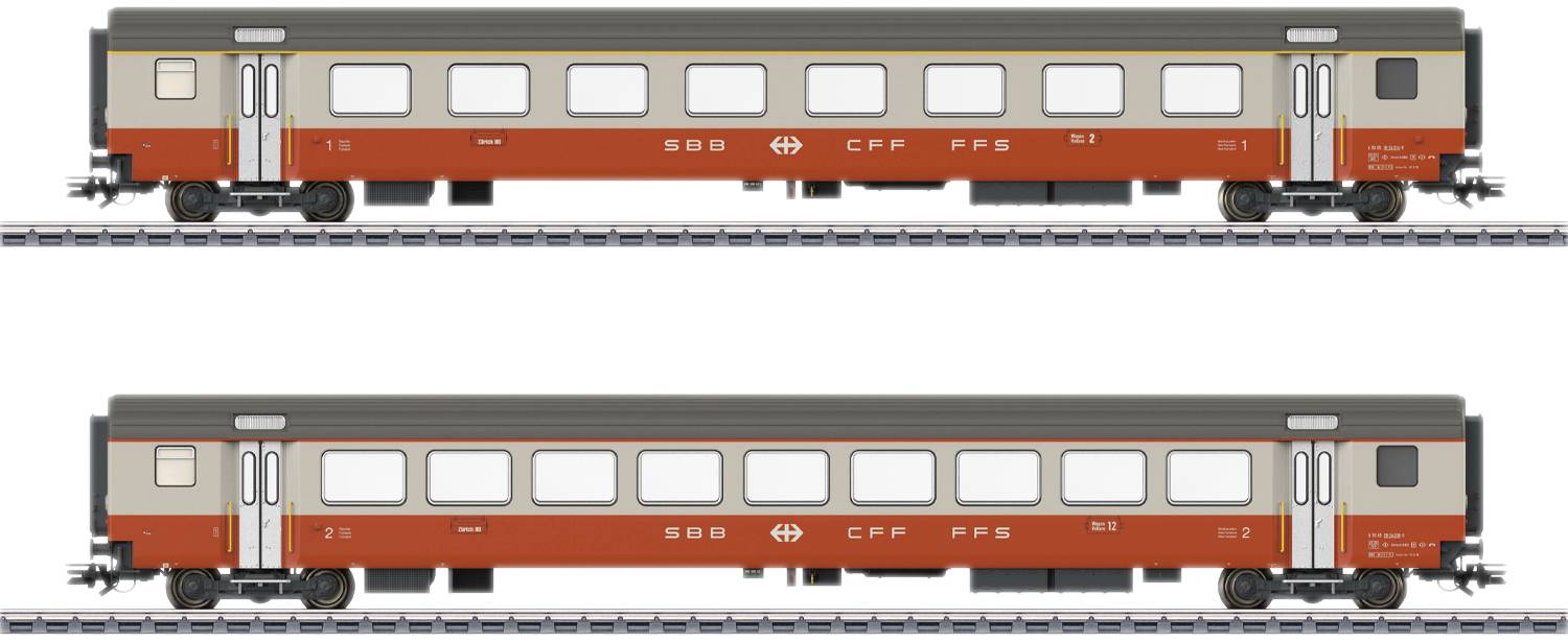 Märklin 42191 Lot de 2 voitures de voyageurs Swiss Express de la SBB