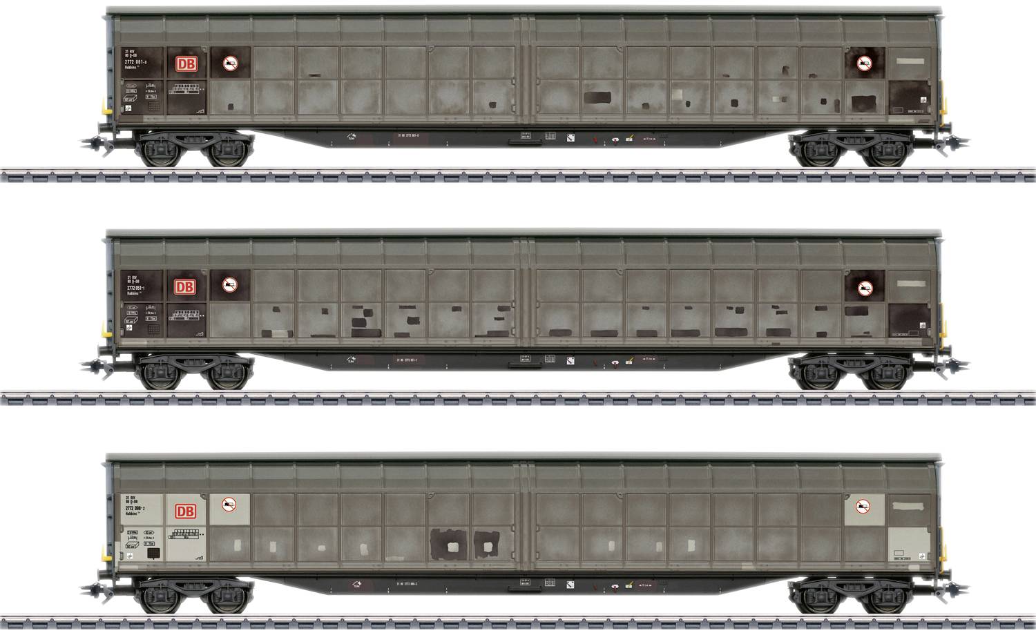 Märklin 48067 H0 3er-Schiebewandwagen-Set Habbins 354