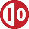 Symbol mit rotem Kreis, halbiert in weiß mit senkrechtem 'I' links und rotem 'O' rechts.
