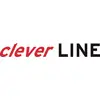 'clever LINE' Logo in roten und schwarzen Buchstaben.