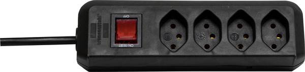 Brennenstuhl 1159462414 Steckdosenleiste mit Schalter  Schwarz CH-Stecker 1 St.