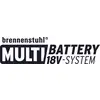 'Brennenstuhl Multi Battery 18V-System' Logo in schwarz-weißer Schrift.