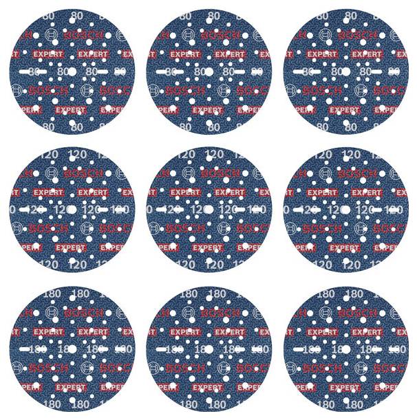 Thumbnail - Bosch Accessories 2608902448 Schleifscheiben-Set Durchmesser 150 mm Körnung (num)=80, 120, 180 1 St.