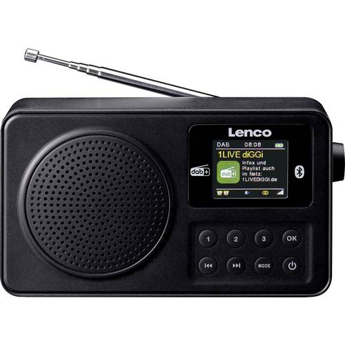 Lenco PDR-033BK Kofferradio DAB+, FM Schwarz