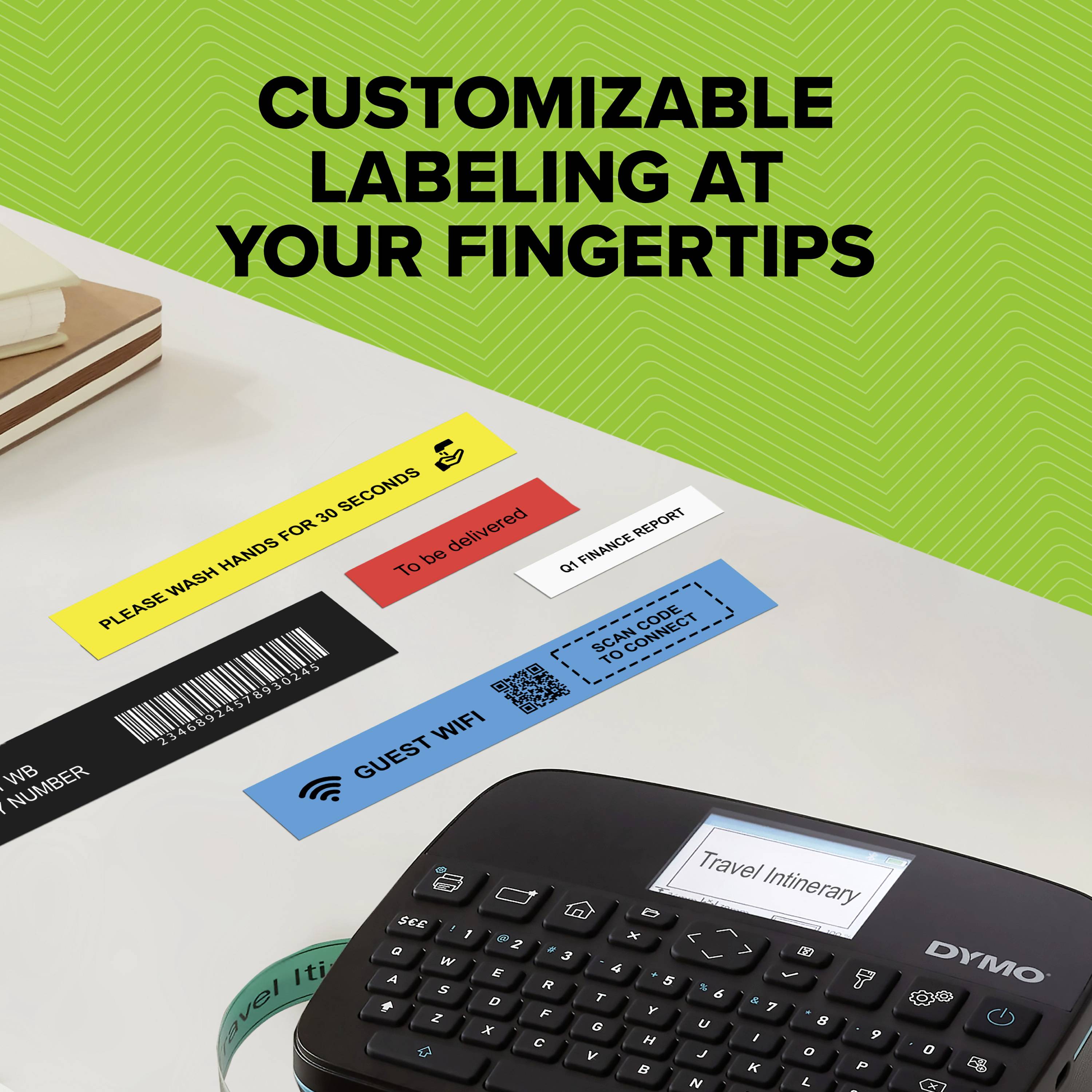 DYMO LabelManager Etikettendrucker Geeignet für Schriftband: D1 6 mm, 9 mm, 12 mm, 19 mm, 24 mm-15