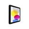 Ein Tablet mit schwarzem Gehäuse zeigt ein Display mit farbigen Kreisen in Gelb, Pink und Blau auf grauem Hintergrund.