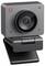 Eine schwarze Webcam mit einem großen Objektiv und einem drehbaren Sockel. Ideal für Videokonferenzen und Computeranschluss.