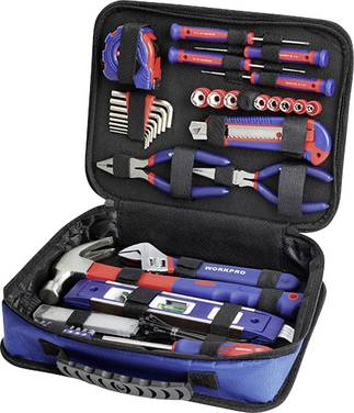 WorkPro  WP209066 Werkzeugset Heimwerker, Universal, Techniker in Tasche 100teilig