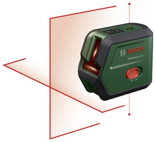 Bosch Home and Garden UniversalLevel 2 Kreuzlinienlaser   Reichweite (max.): 12 m