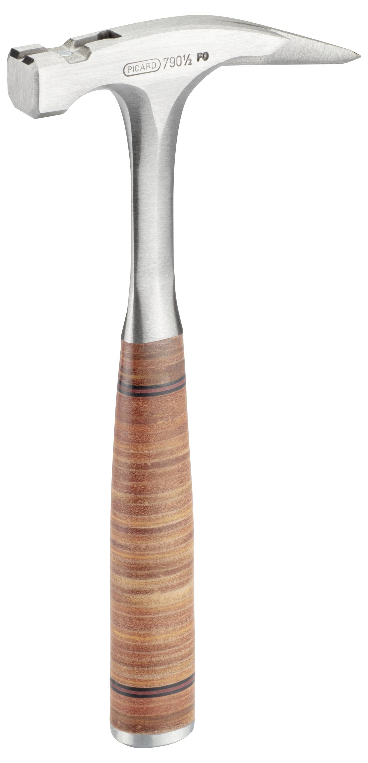 Hammer mit Holzgriff und silbernem Kopf, geeignet zum Hämmern oder Nägel entfernen. Markenname und Modellnummer auf dem Kopf.