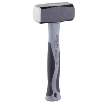 Ein Handhammer mit schwarzem Metallkopf und grauem Griff. Geeignet für schwere Schlagarbeiten und Bauanwendungen.