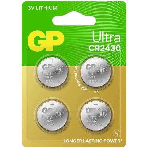 GP Knopfzelle CR 2430 3 V 4 St. 275 mAh Lithium Ultra